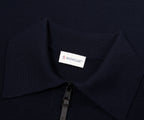 Moncler Navy Wool Zip-up 3 Pocket Cardigan