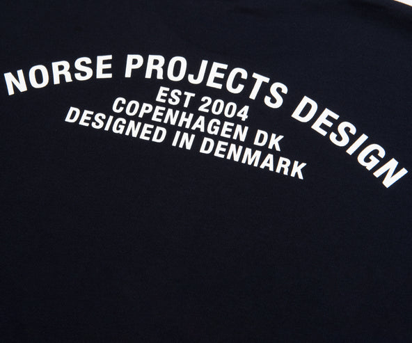 Norse Projects Navy Snekkersten Arch Print T-Shirt