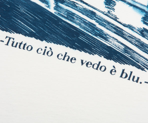 C.P. Company Gauze White/Blue Van Scenery Back Logo T-Shirt