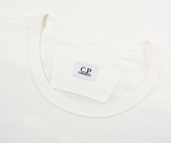 C.P. Company Gauze White/Blue Van Scenery Back Logo T-Shirt