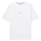 Stone Island Carlo T-shirt with a subtle front logo and a large archival print on the back featuring a 1993 photograph of Carlo Rivetti at Stone Island's colour lab in Ravarino, Italy.