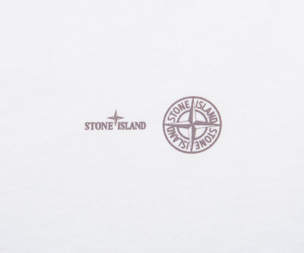 Stone Island White Carlo Print T-Shirt