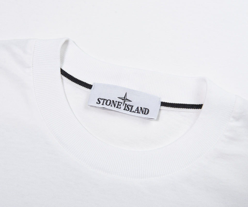 Stone Island White Carlo Print T-Shirt