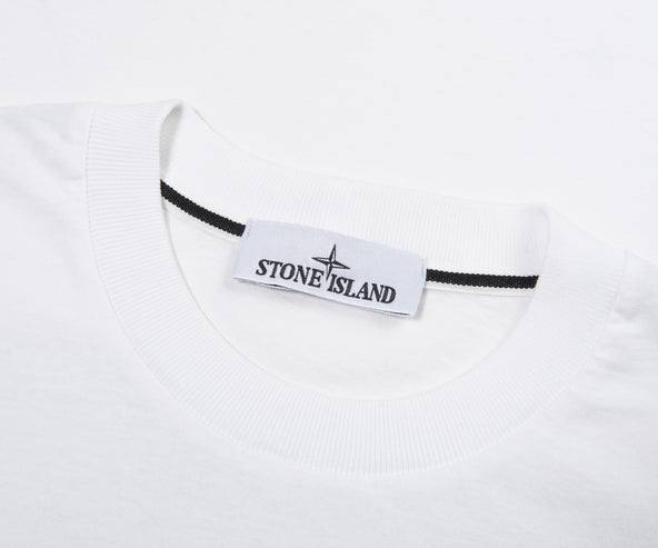Stone Island White Carlo Print T-Shirt