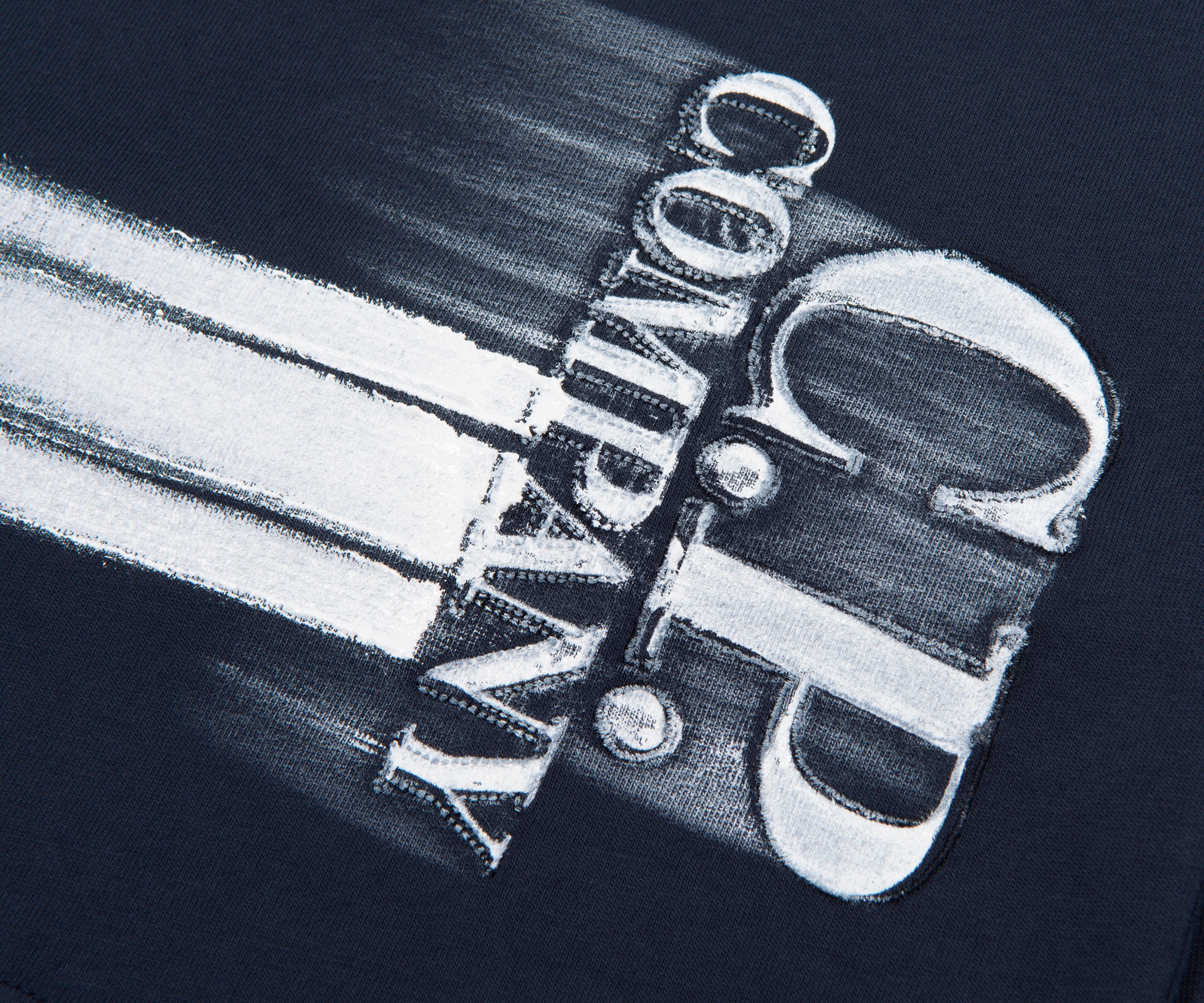 C.P. Midnight Navy Paint Brush Swipe Logo T-Shirt