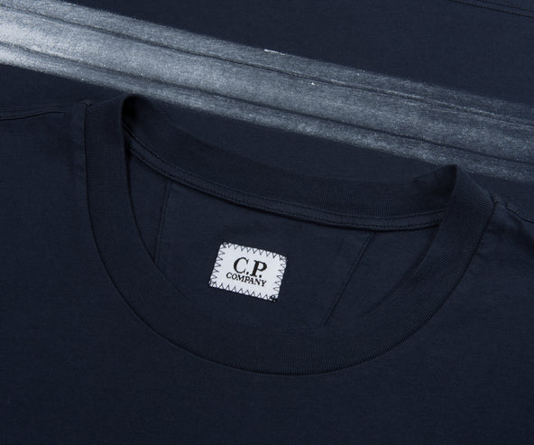 C.P. Midnight Navy Paint Brush Swipe Logo T-Shirt