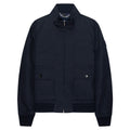 Belstaff Dark Ink Helston Linen Cotton Twill Tailored Jacket