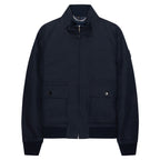 Belstaff Dark Ink Helston Linen Cotton Twill Tailored Jacket