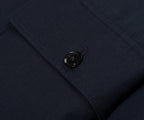 Belstaff Dark Ink Helston Linen Cotton Twill Tailored Jacket