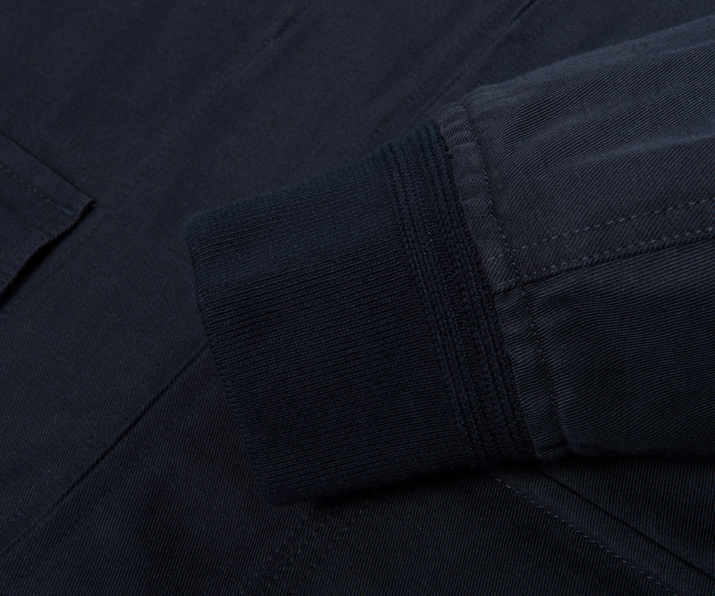 Belstaff Dark Ink Helston Linen Cotton Twill Tailored Jacket