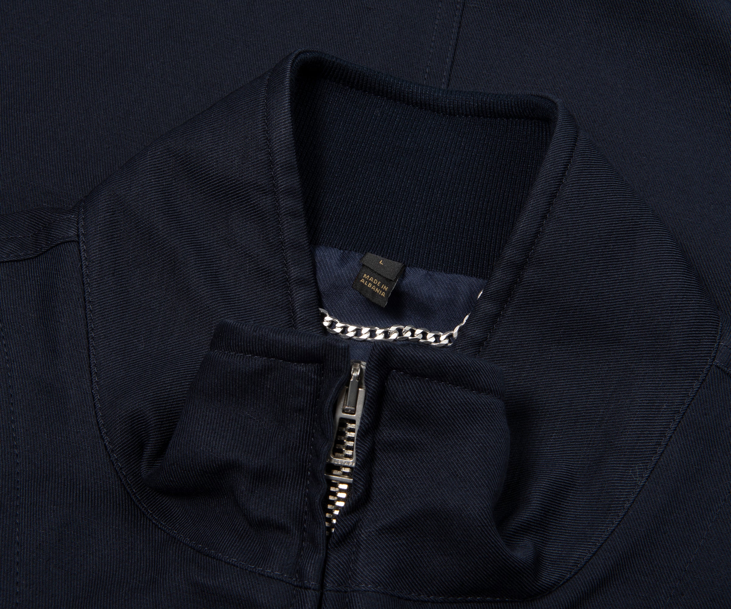 Belstaff Dark Ink Helston Linen Cotton Twill Tailored Jacket