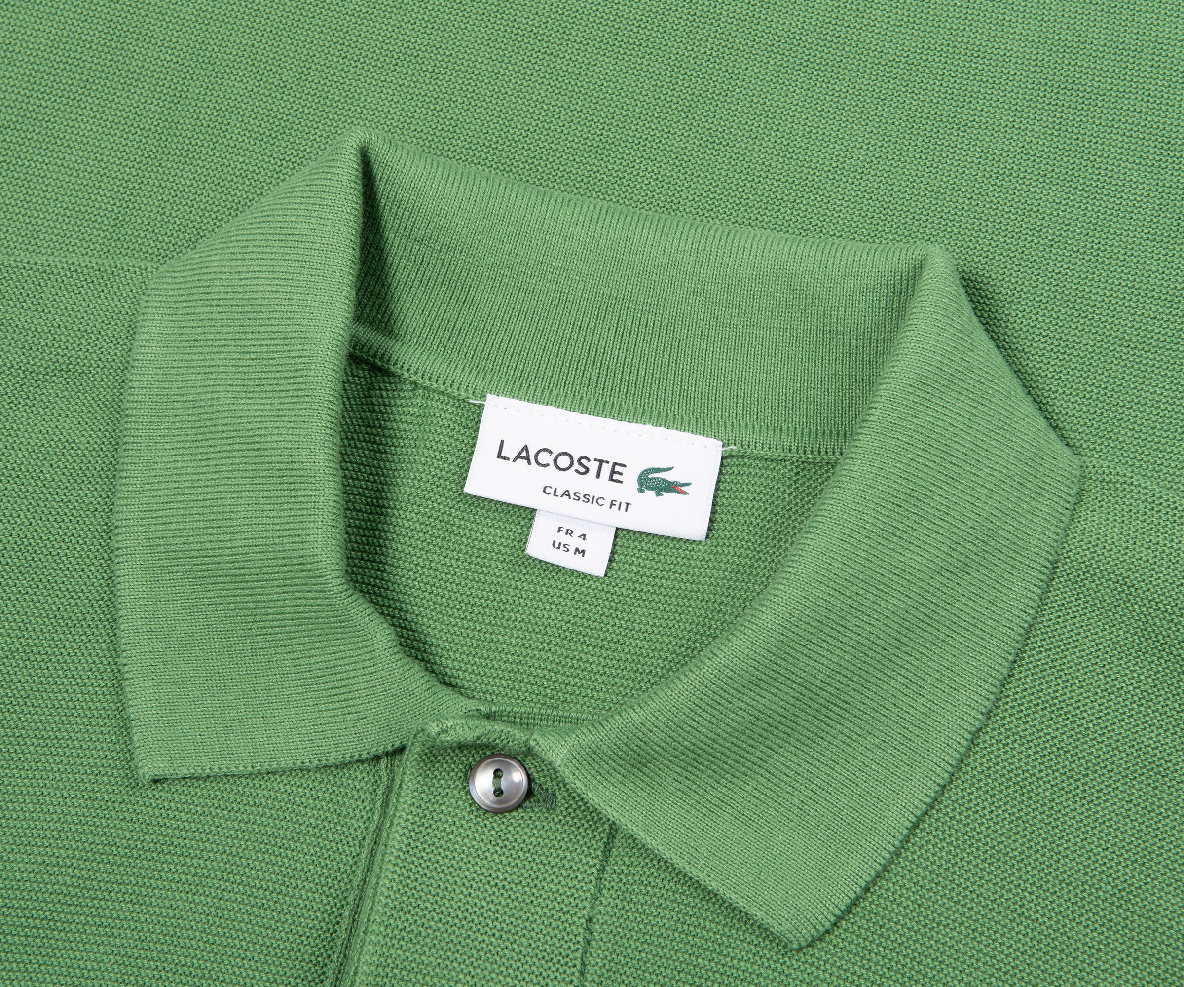 Lacoste Green Towel Knitted Polo
