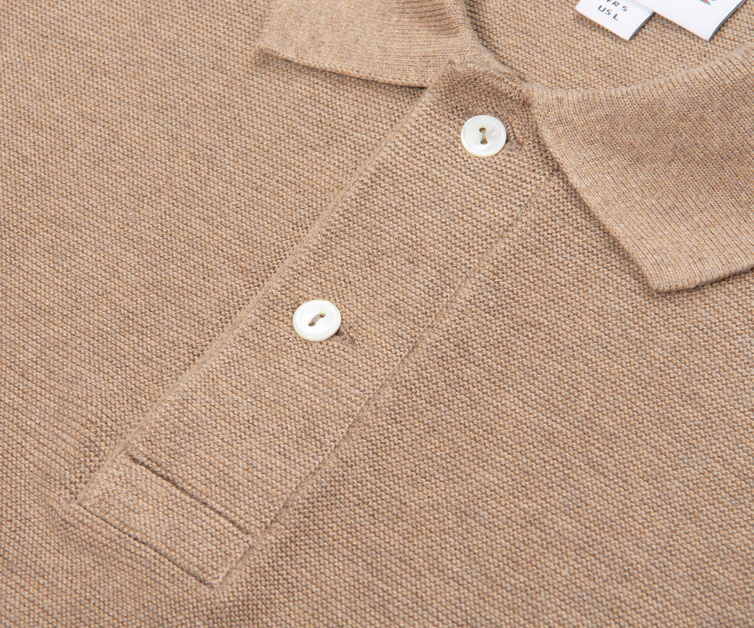 Lacoste Taupe Towel Knitted Polo