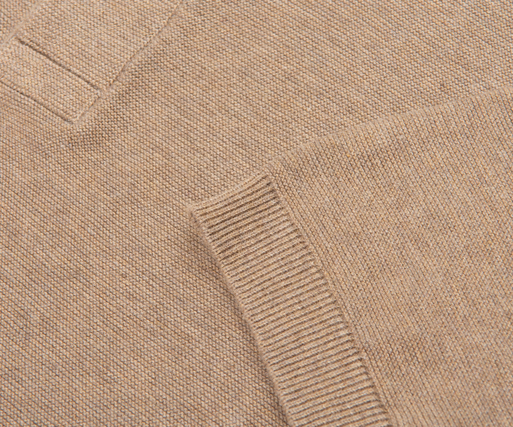 Lacoste Taupe Towel Knitted Polo