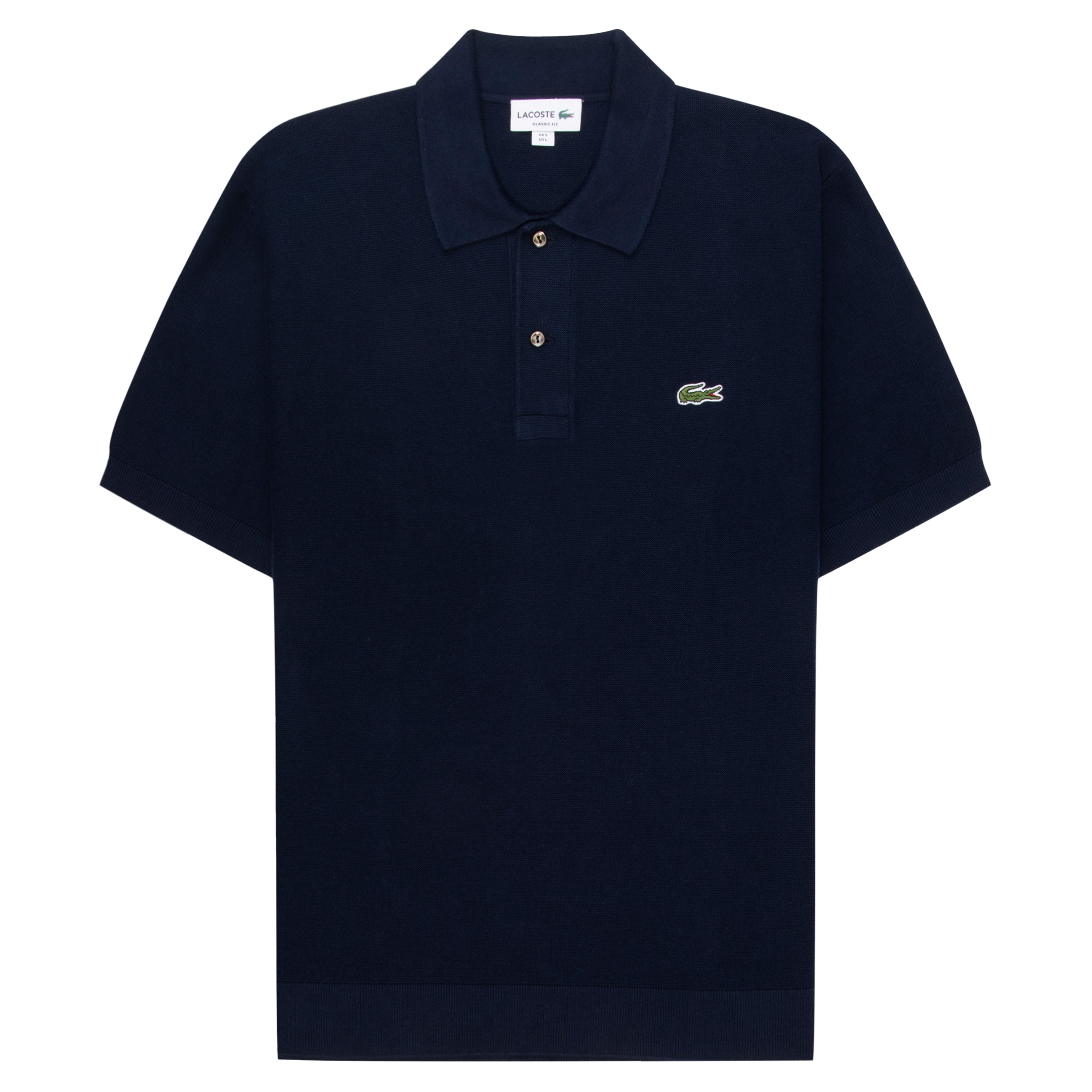Lacoste Navy Towel Knitted Polo