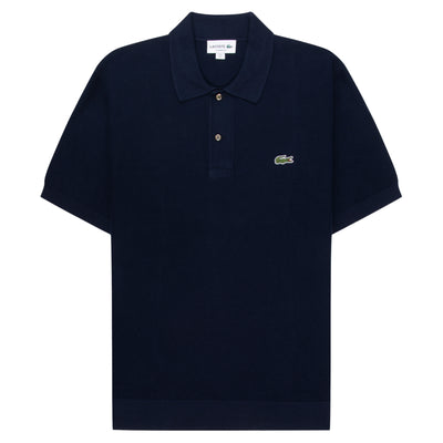Lacoste Navy Towel Knitted Polo