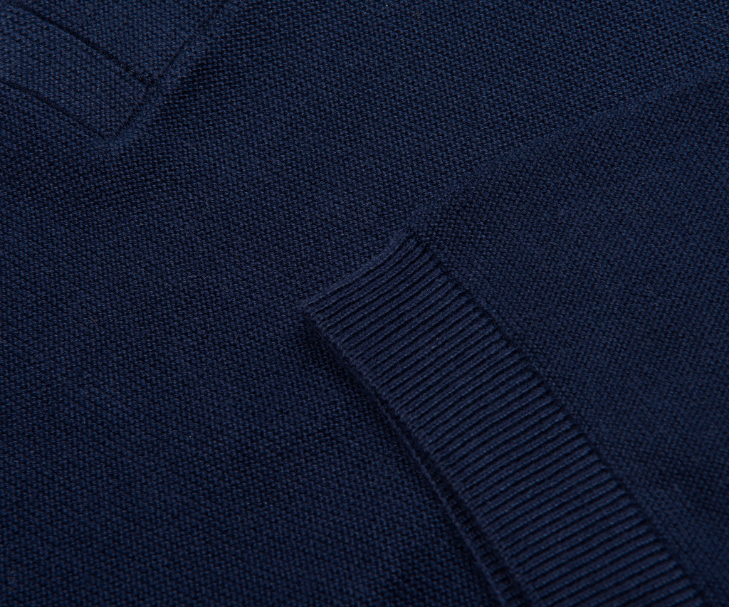 Lacoste Navy Towel Knitted Polo