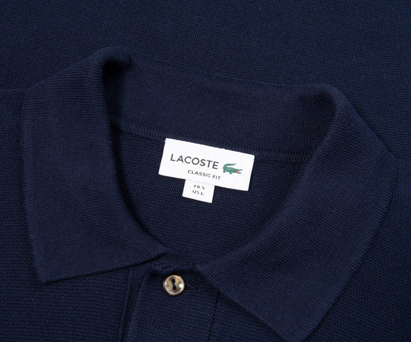 Lacoste Navy Towel Knitted Polo