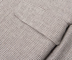 Herno Cream/Brown Puppytooth Pied De Poule Linen Blouson