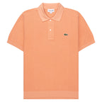 Lacoste Salmon Towel Knitted Polo with a brand logo on the chest