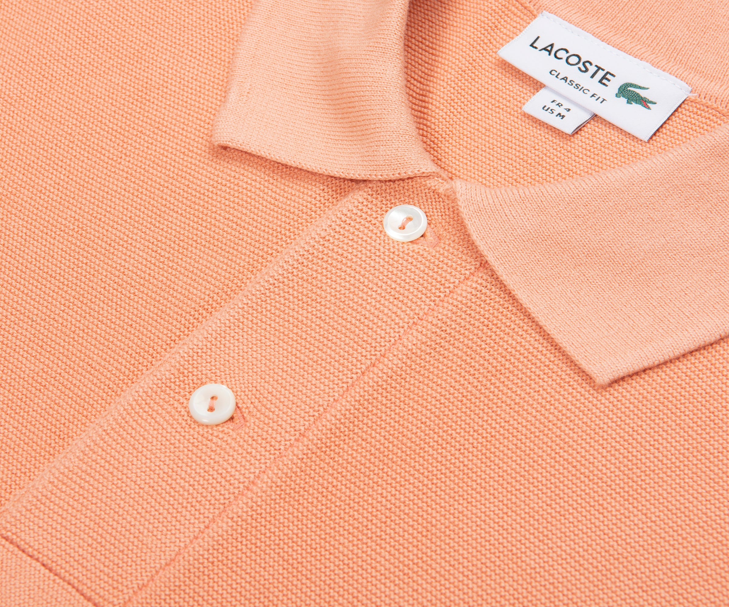 Lacoste Salmon Towel Knitted Polo