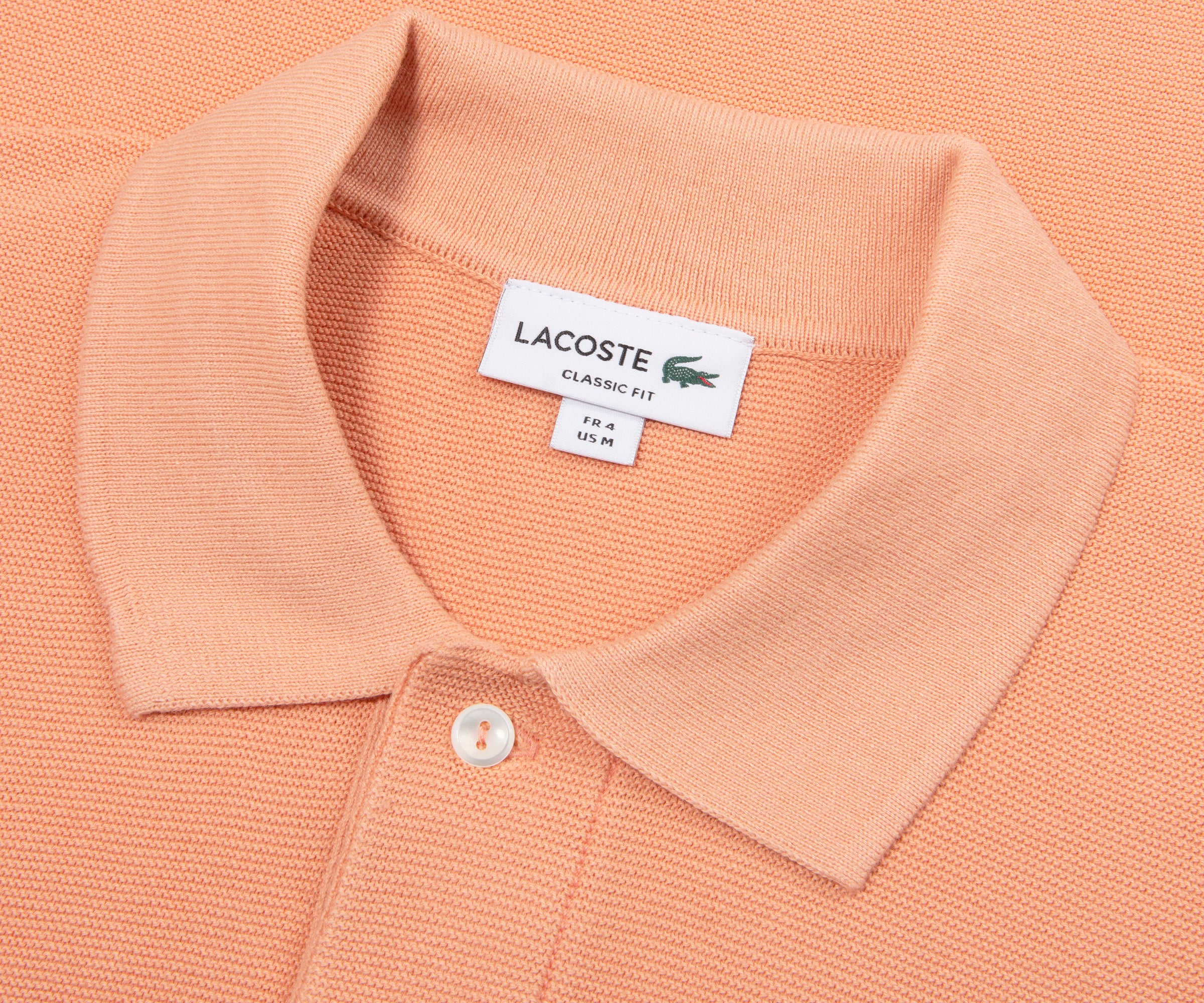 Lacoste Salmon Towel Knitted Polo