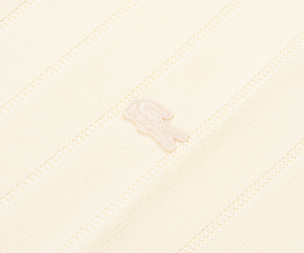 Lacoste Cream Heavy Knitted Tennis Polo