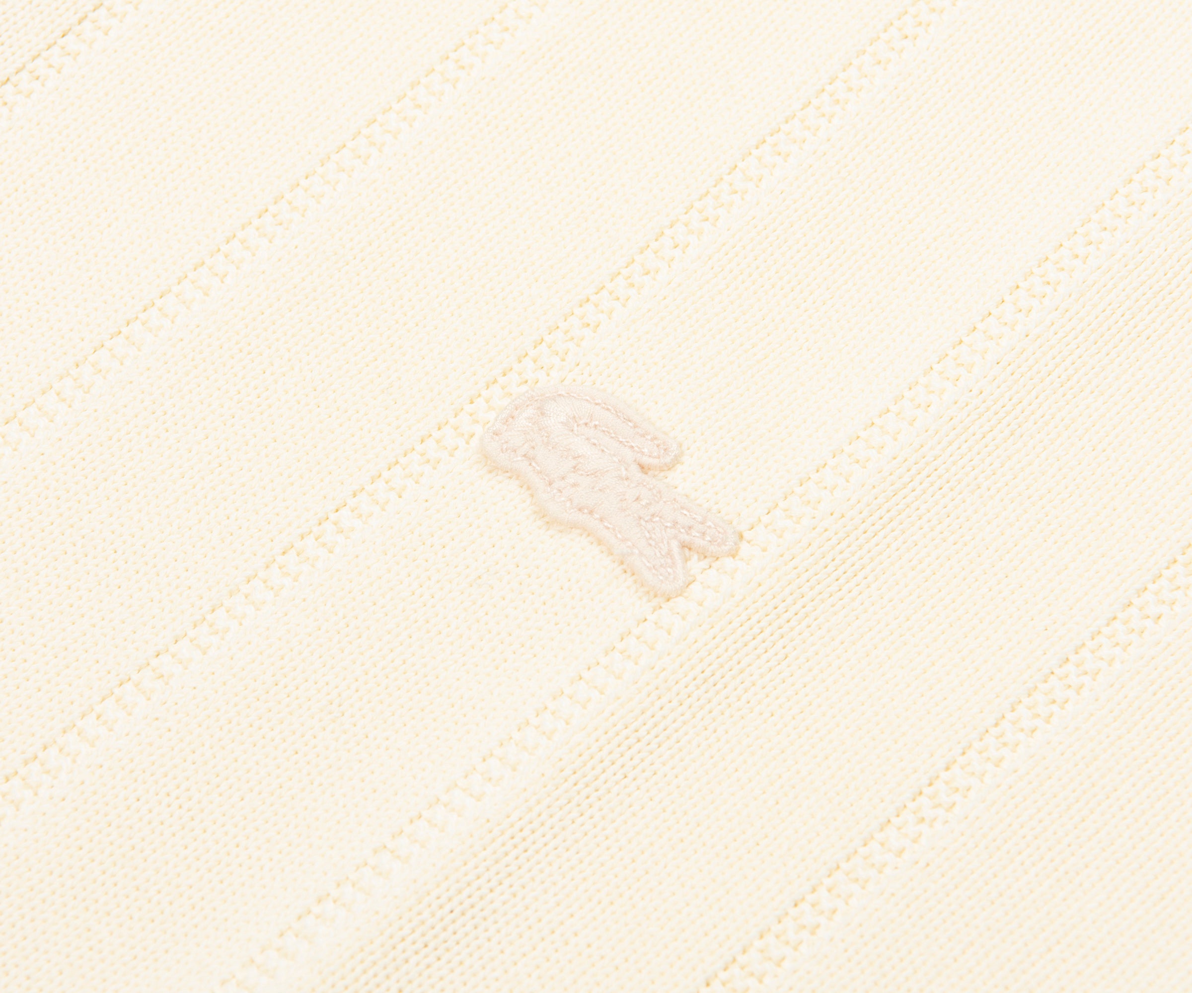 Lacoste Cream Heavy Knitted Tennis Polo