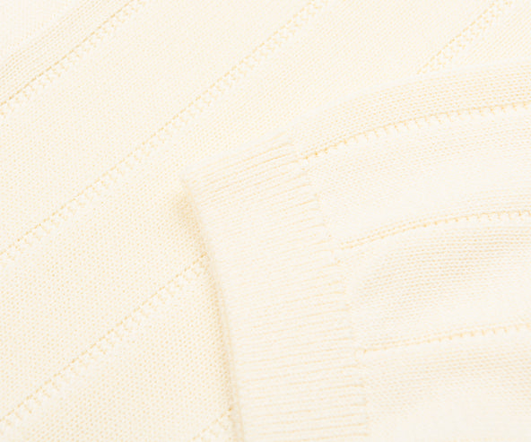 Lacoste Cream Heavy Knitted Tennis Polo