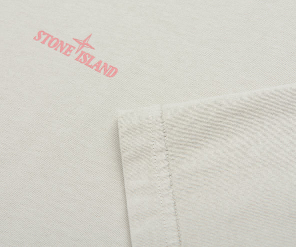 Stone Island Pearl Grey Carlo Print T-Shirt