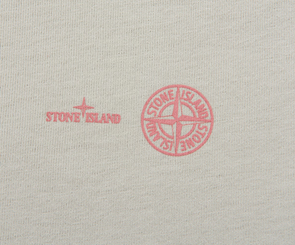 Stone Island Pearl Grey Carlo Print T-Shirt