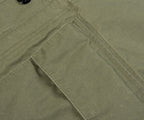 Stone Island Green Waxed Pigment Cotton Tela Overshirt