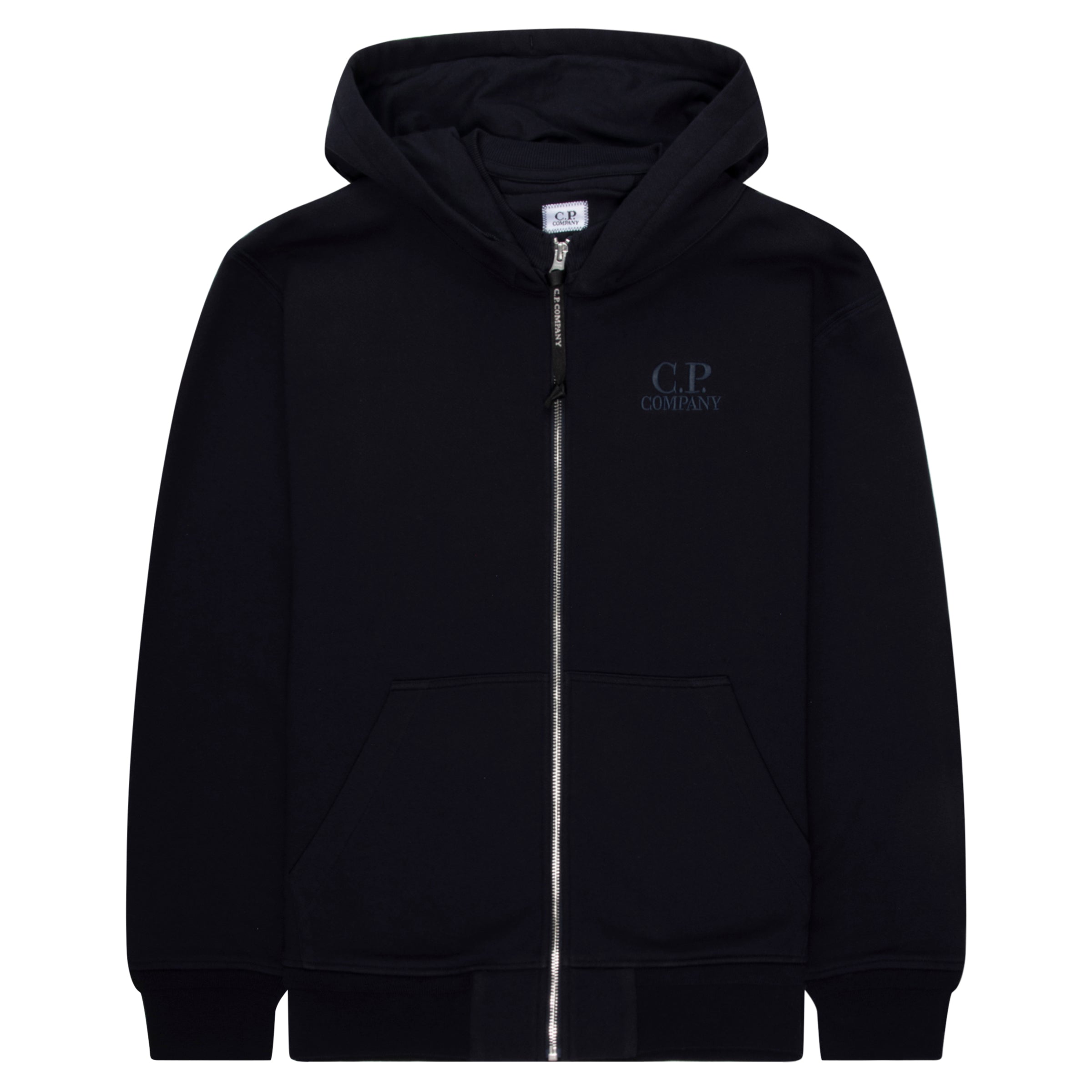 C.P. Company Total Eclipse Full Zip Chest Logo Hoodie
