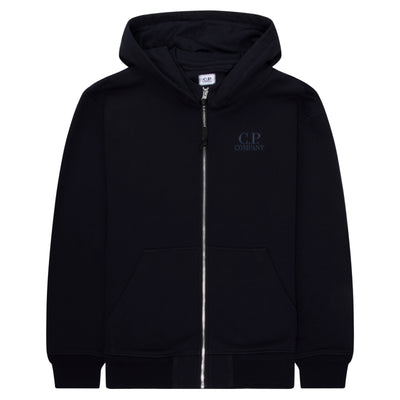 C.P. Company Total Eclipse Full Zip Chest Logo Hoodie