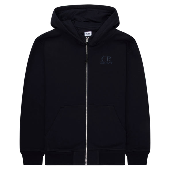 C.P. Company Total Eclipse Full Zip Chest Logo Hoodie
