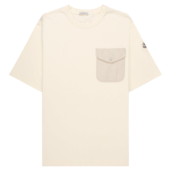 Moncler Cream Linen Pocket T-Shirt