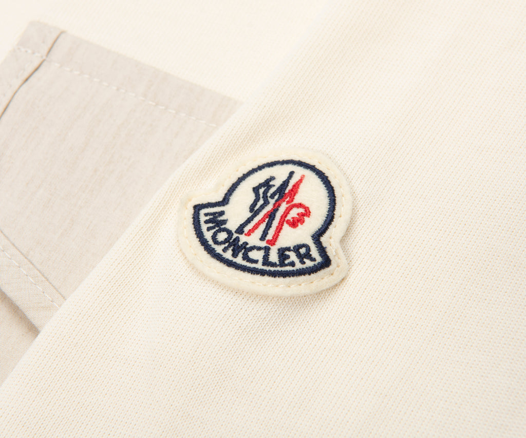 Moncler Cream Linen Pocket T-Shirt