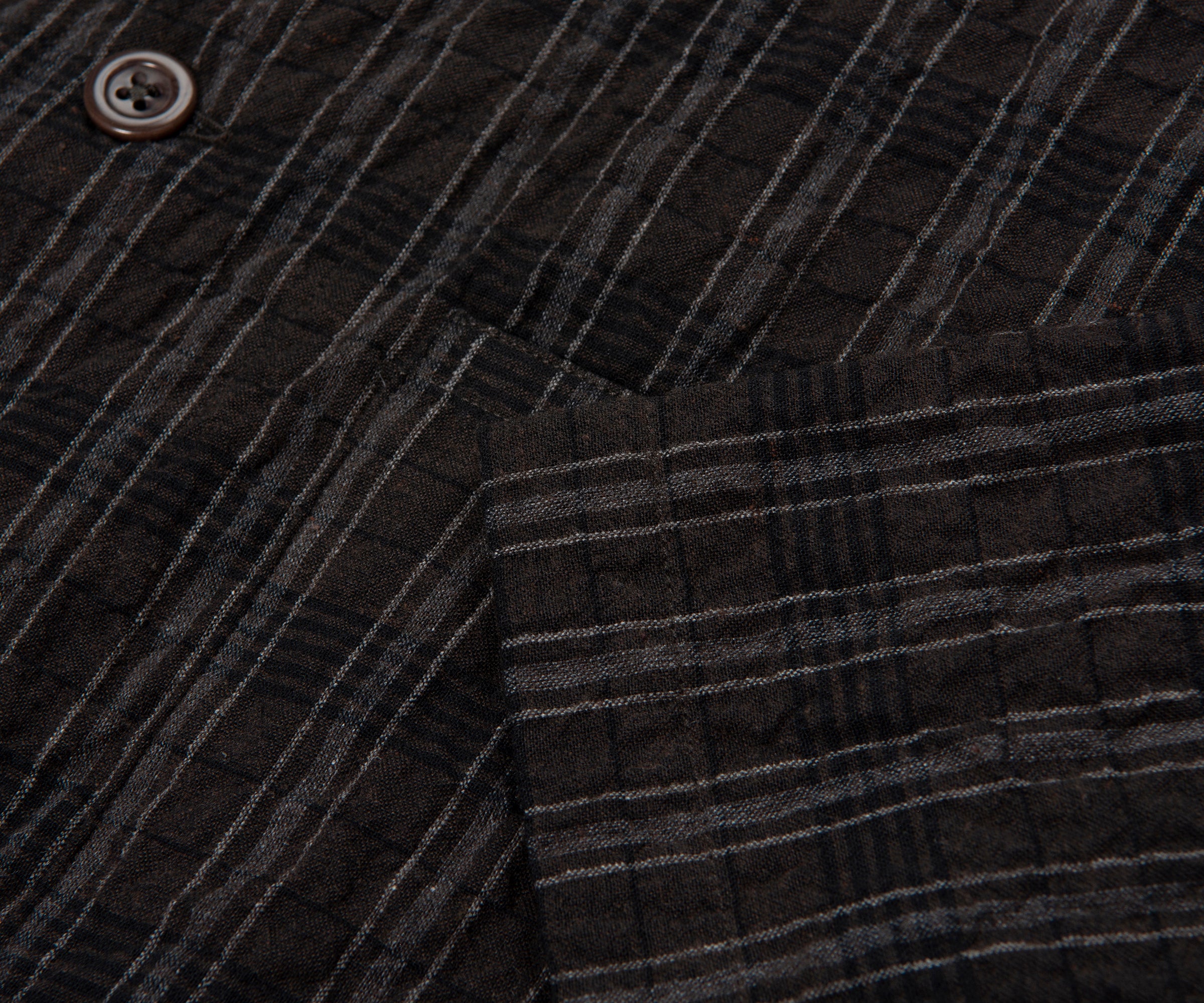 Norse Projects Brown/Grey Mols Striped SS Camp Shirt