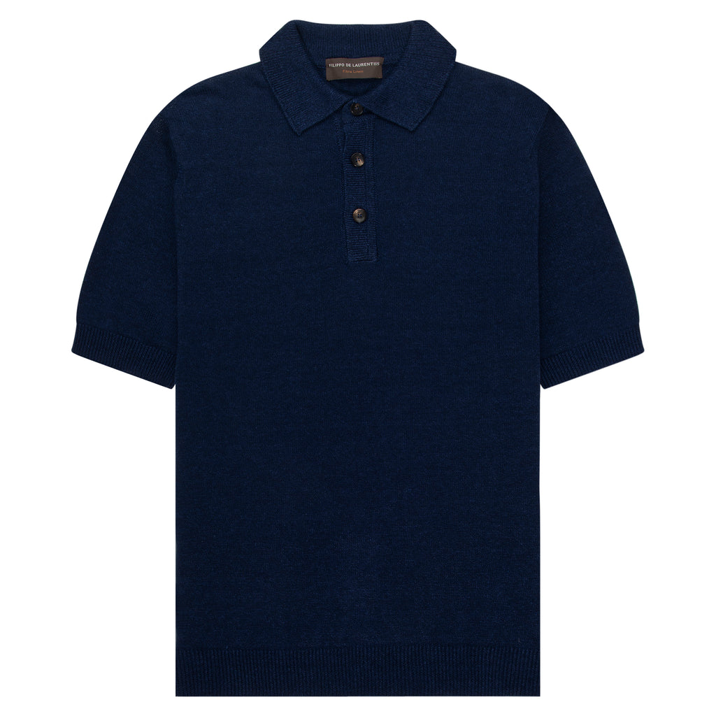 Filippo Navy Knitted SS Polo