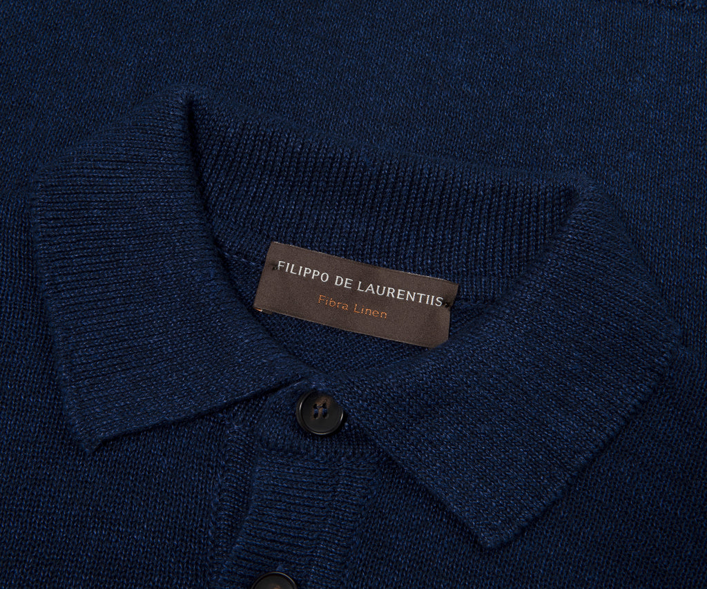 Filippo Navy Knitted SS Polo
