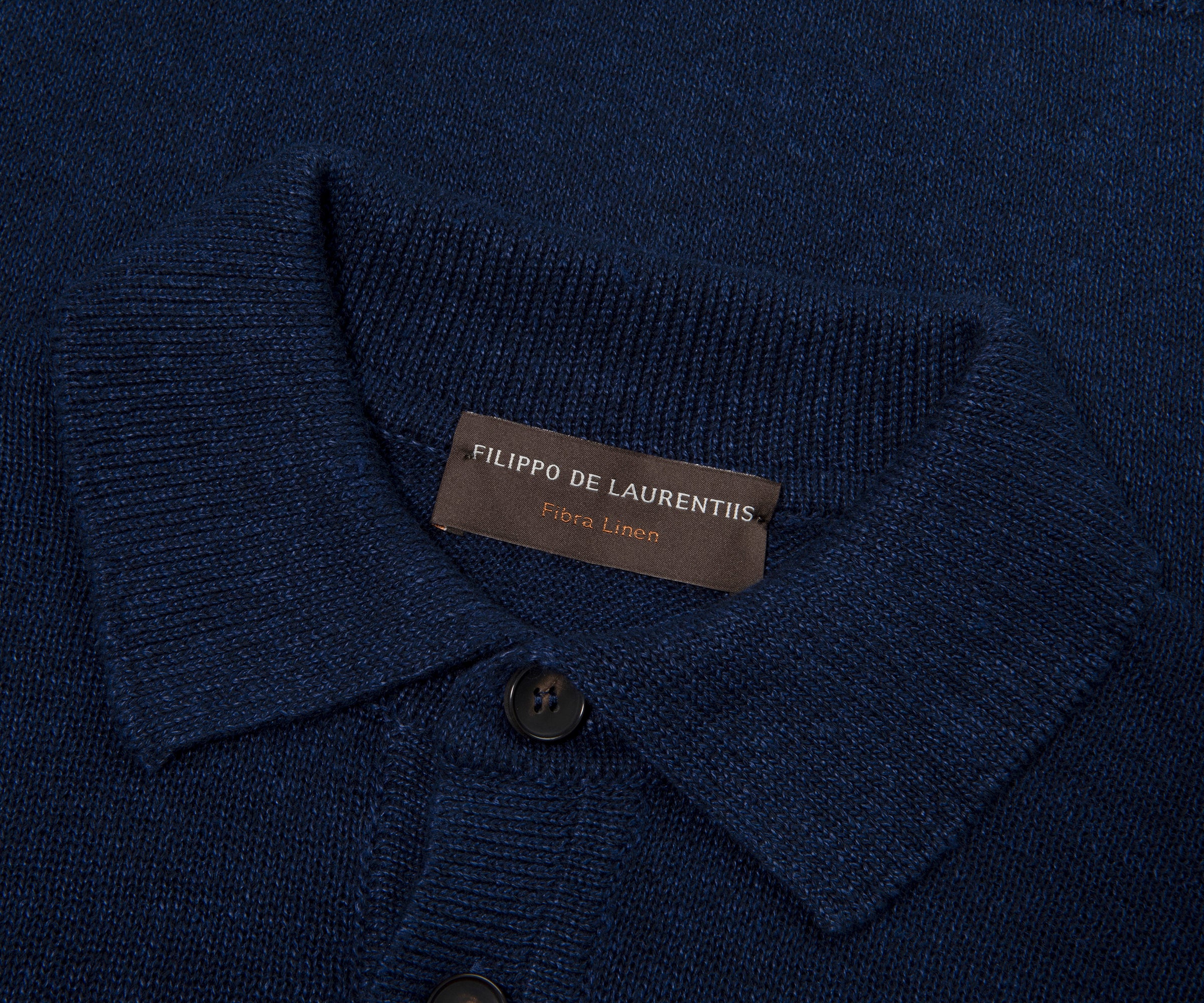 Filippo Navy Knitted SS Polo
