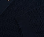 Filippo Navy Woven Full Button Polo
