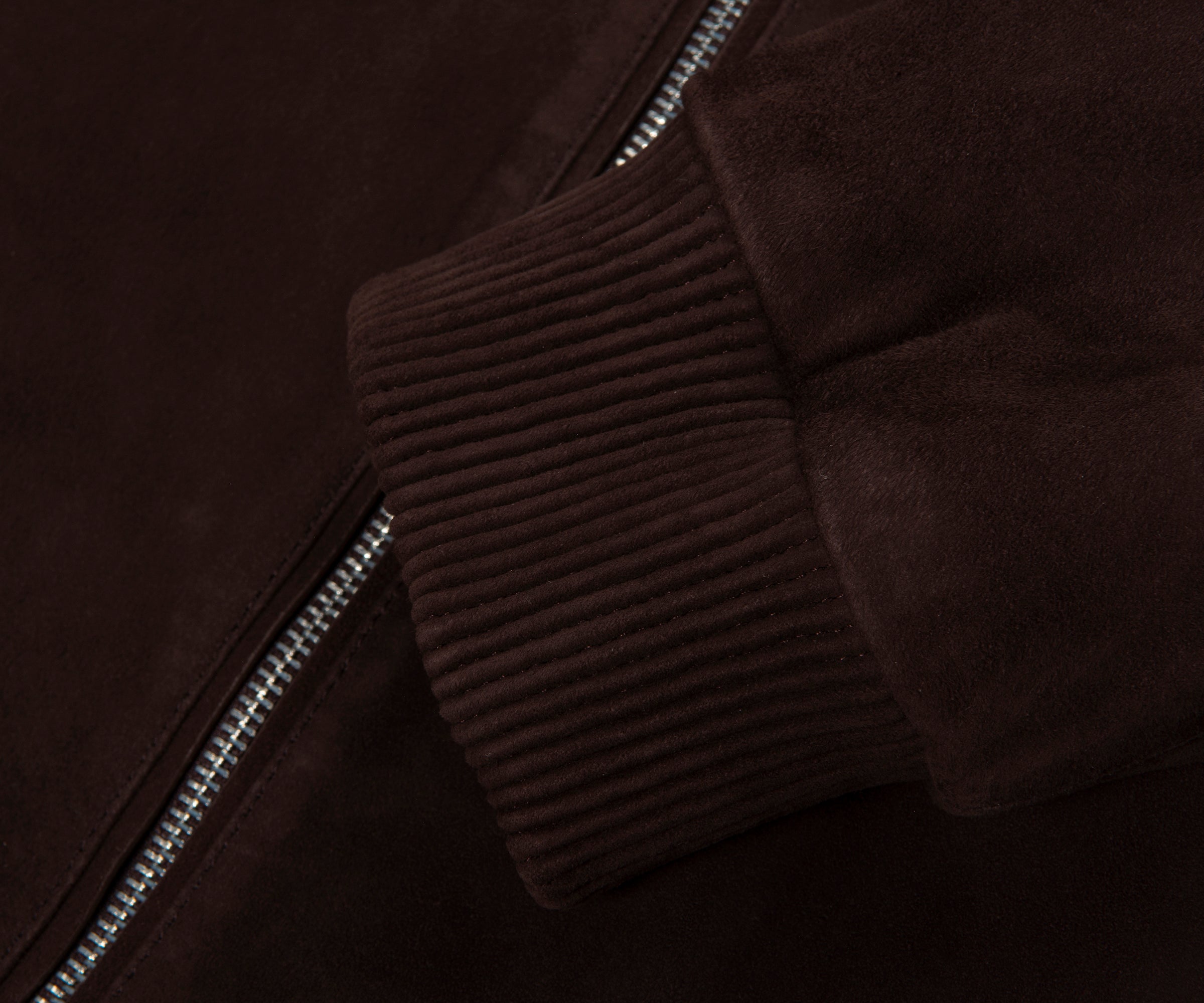 Boss Brown H Muller Suede Bomber Jacket