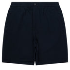 Armani Navy Icon Checkered Crimp Shorts