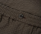 Armani Khaki Icon Checkered Crimp Shorts