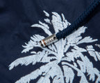 Boss Navy Palm Tree Embroidered Swim Shorts