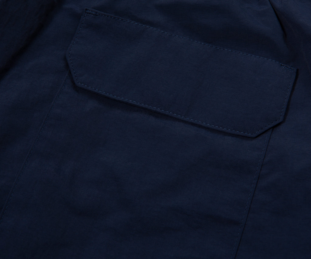 Boss Navy Palm Tree Embroidered Swim Shorts