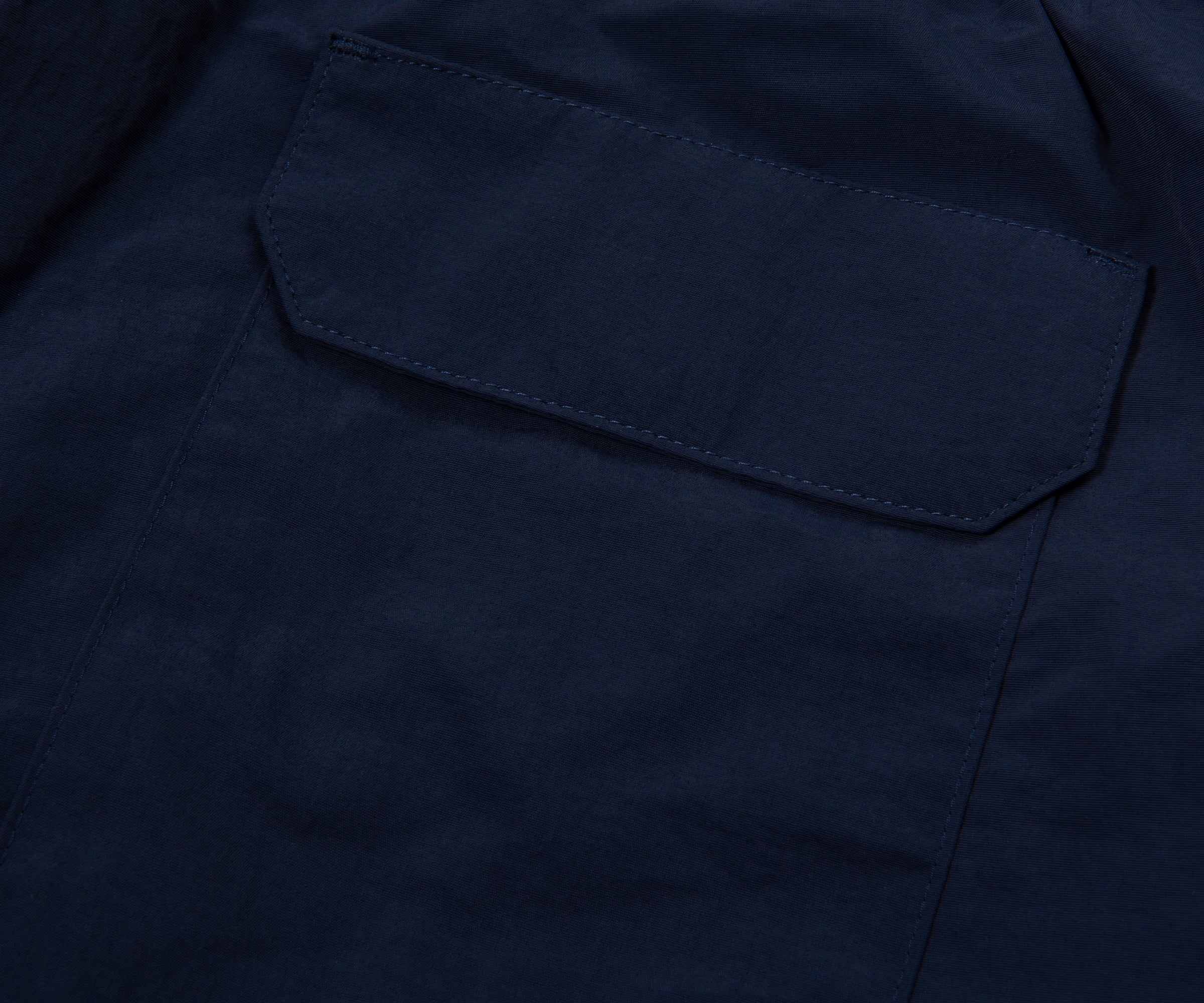 Boss Navy Palm Tree Embroidered Swim Shorts