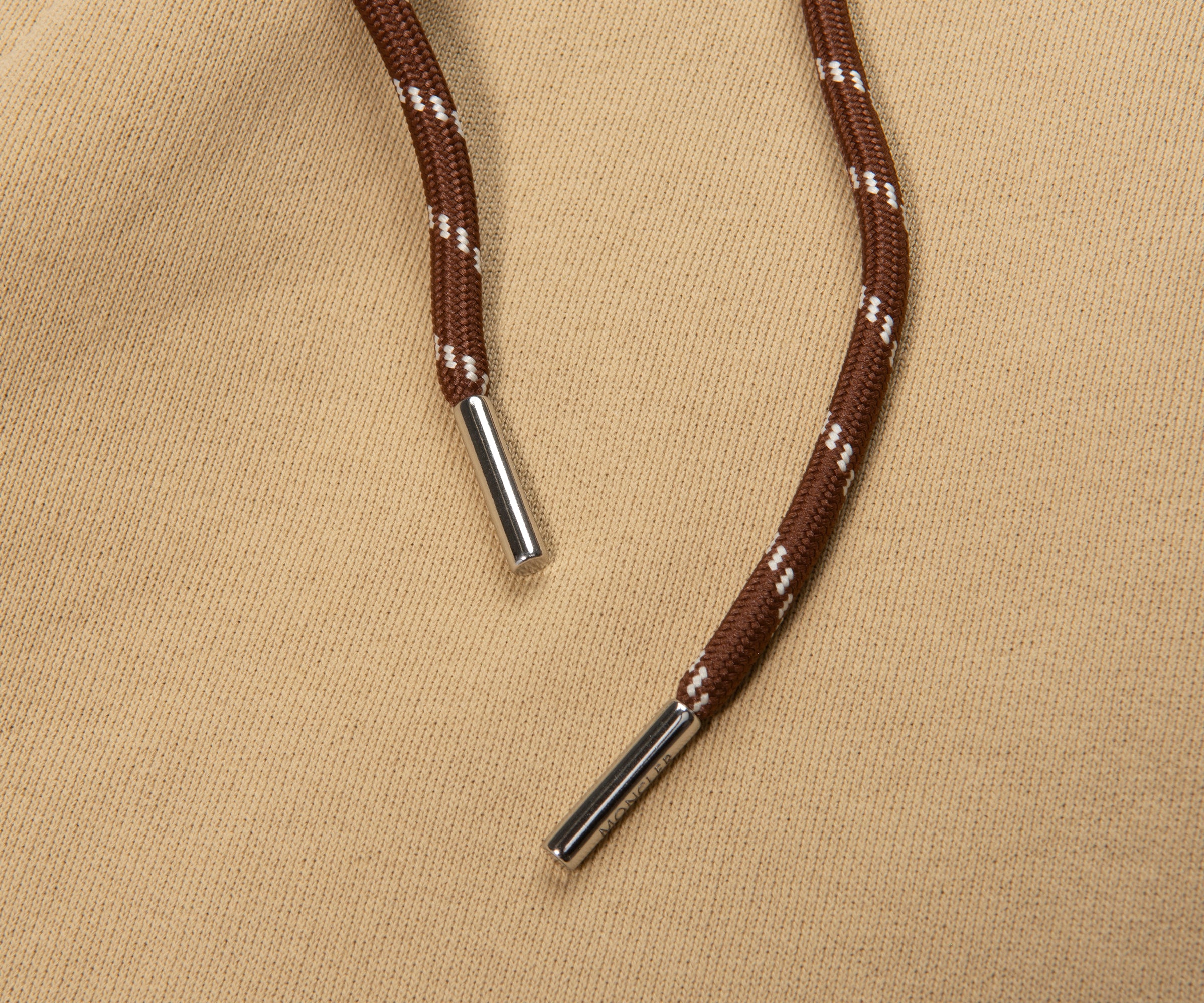 Moncler Sand Thick Cotton Brown Trimming Shorts