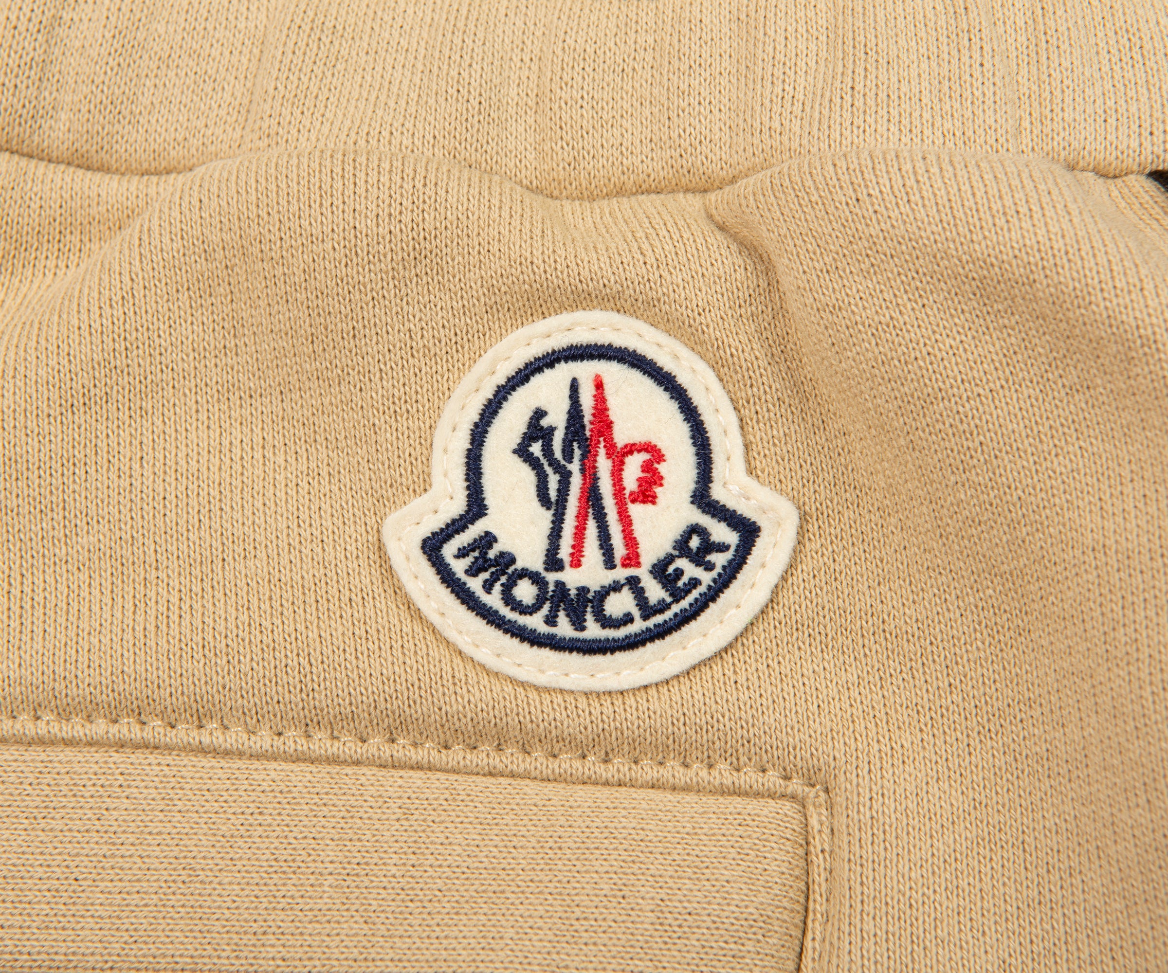 Moncler Sand Thick Cotton Brown Trimming Shorts